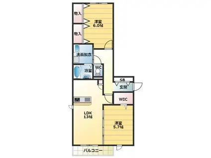 EL MAISON SUEHIRO(2LDK/1階)の間取り写真