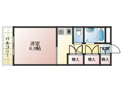 松原水道会館(1K/2階)の間取り写真