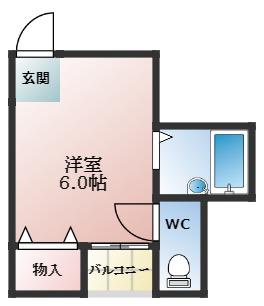 ビルシャナ上田(ワンルーム/2階)の間取り写真