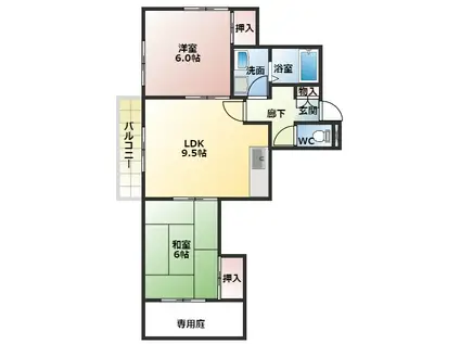 グレイス(2LDK/1階)の間取り写真