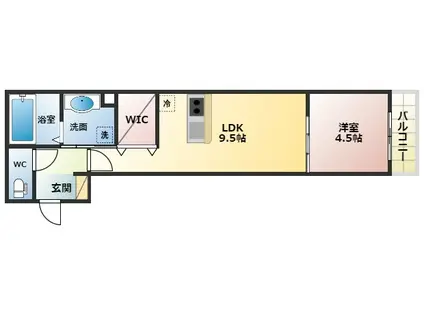 CREMERIA MAISON(1LDK/3階)の間取り写真