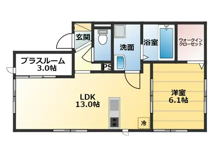 カーサ フェリーチェ(1LDK/2階)の間取り写真