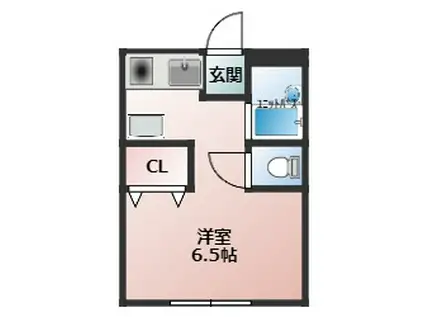 寺田ビル(1K/3階)の間取り写真