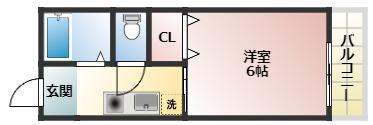 ユニオンハイツ(1K/2階)の間取り写真