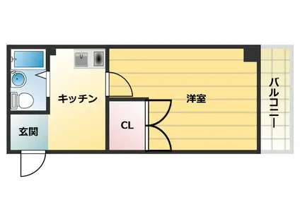 エクセルハイツ西浦(1K/2階)の間取り写真