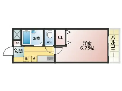 ハイツコニファー(1K/2階)の間取り写真