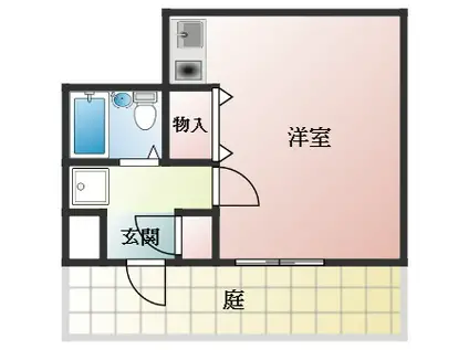 朝日マンション(ワンルーム/1階)の間取り写真