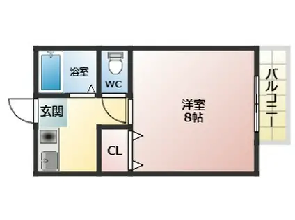 GRACE(1K/1階)の間取り写真