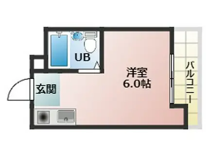 アドバンス恵我之荘(ワンルーム/3階)の間取り写真