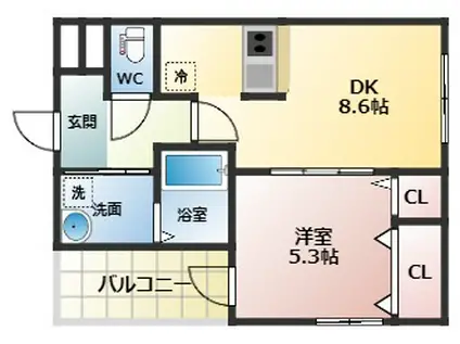 アイ・パレス1番館(1LDK/3階)の間取り写真