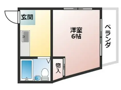 プチモンティー(ワンルーム/3階)の間取り写真