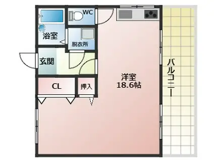 プチ広瀬(ワンルーム/2階)の間取り写真