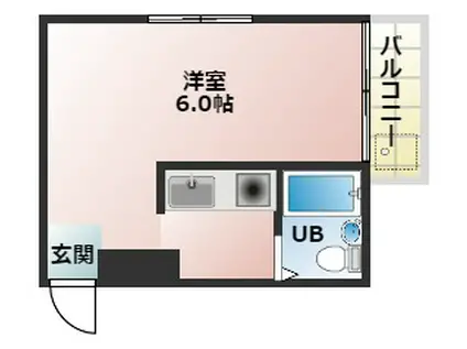 アドバンス恵我之荘(ワンルーム/2階)の間取り写真