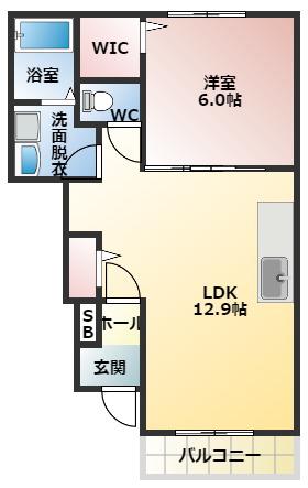 ベル・ラフォーレ(1LDK/1階)の間取り写真