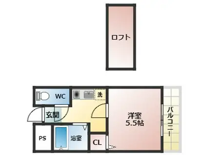 芸大ヒルズマンション(1K/5階)の間取り写真