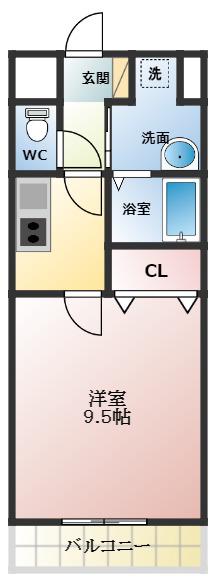 田井戸ハウス(1K/2階)の間取り写真