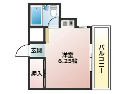 田中ハイツ(ワンルーム/3階)の間取り写真