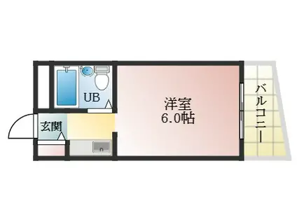 リバーサイドマンション(ワンルーム/3階)の間取り写真