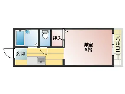 メゾンクレールS(1K/1階)の間取り写真