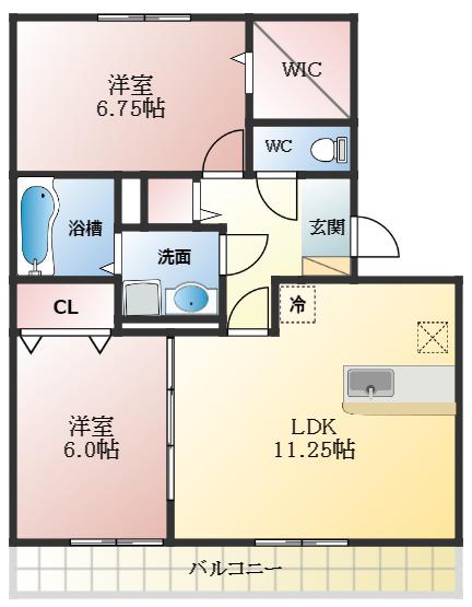 キッズコーレ(2LDK/1階)の間取り写真