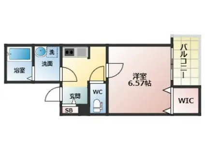 FSTYLE東新町2号館(1K/3階)の間取り写真