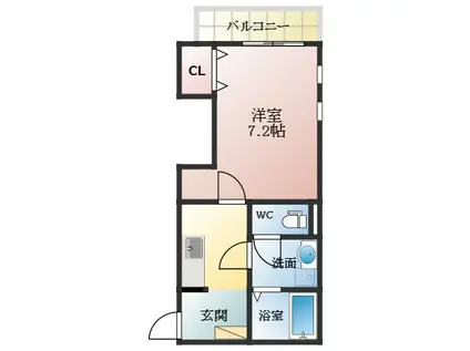 YTSハイツ若松町PART1(1K/1階)の間取り写真