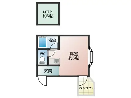 インタースペース松本1番館(ワンルーム/1階)の間取り写真