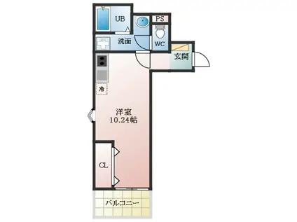 FSTYLE北新町(ワンルーム/1階)の間取り写真