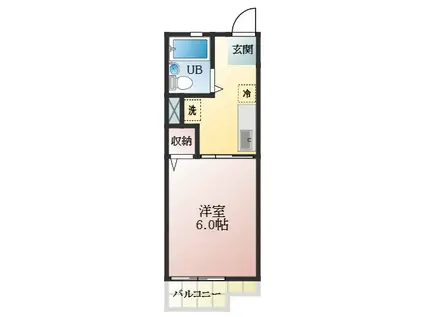 サニ-ハイム(1K/1階)の間取り写真