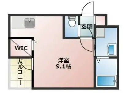 ステラウッド古市(1K/1階)の間取り写真