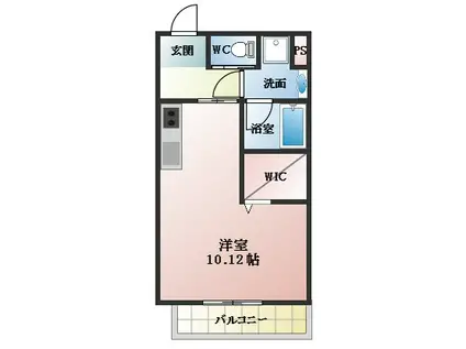 ステラウッド島泉3(1K/3階)の間取り写真