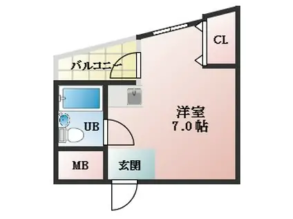 プチモンティー(ワンルーム/4階)の間取り写真