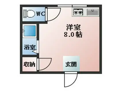 泰松ビル(ワンルーム/1階)の間取り写真