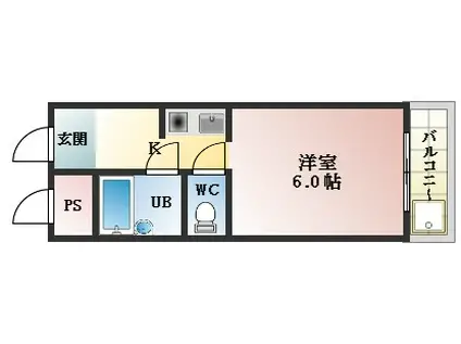 グレード小山(1K/3階)の間取り写真