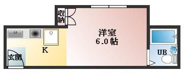三恵ハイツ(1K/1階)の間取り写真