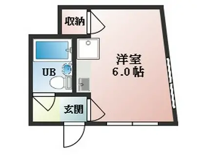 ハイツまほろば(ワンルーム/3階)の間取り写真
