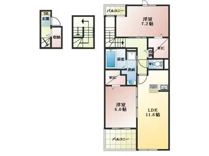 スペチアーレ トレ(2LDK/3階)の間取り写真