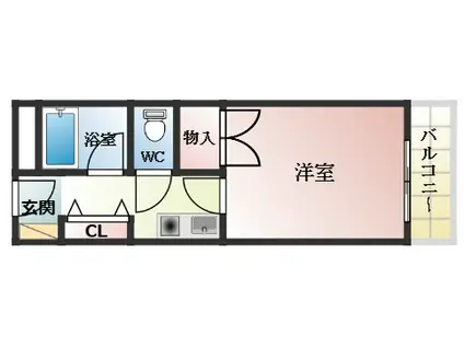 スクエアメゾン阪南(1K/5階)の間取り写真