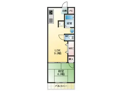 松川マンション(1LDK/2階)の間取り写真