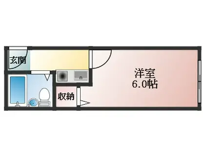 コンフォート本町(1K/2階)の間取り写真