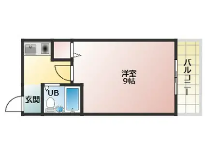 スタンドアップ羽曳野(1K/4階)の間取り写真