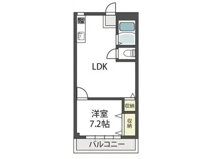 アマルフィ(1LDK/1階)の間取り写真