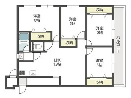 アマルフィ(4LDK/1階)の間取り写真