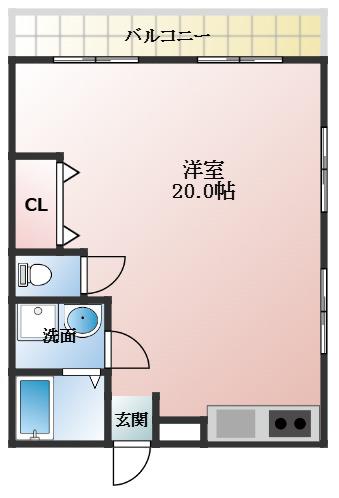 マツヤビルⅡ(ワンルーム/3階)の間取り写真