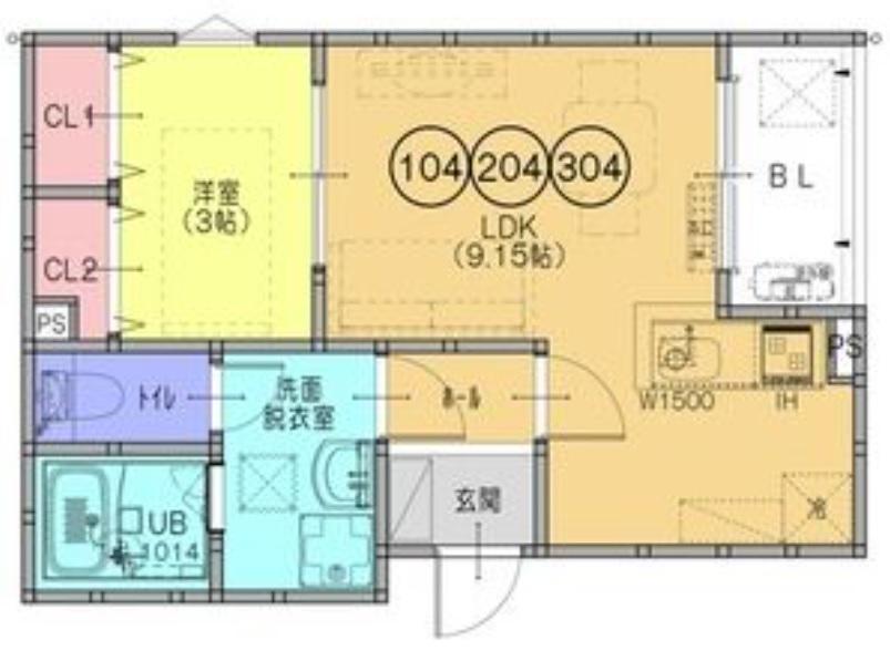 FSTYLE恵我之荘(1LDK/1階)の間取り写真