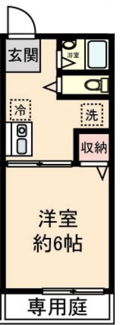 シティハイムヒロ(1K/1階)の間取り写真