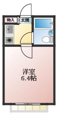 メゾンエスポワール(ワンルーム/3階)の間取り写真
