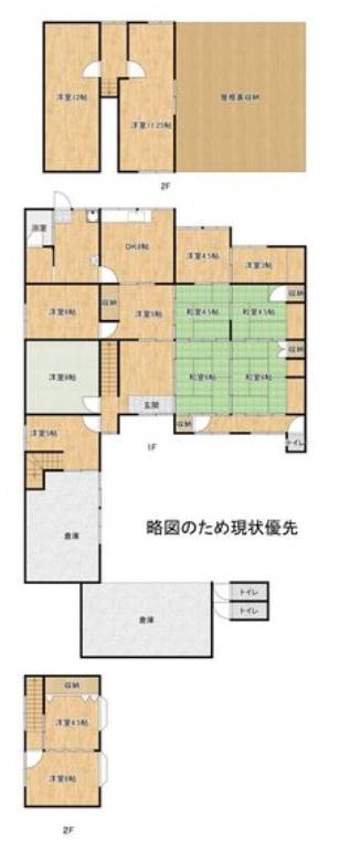 近鉄長野線 富田林西口駅 徒歩20分 1階建 築81年(14DK)の間取り写真