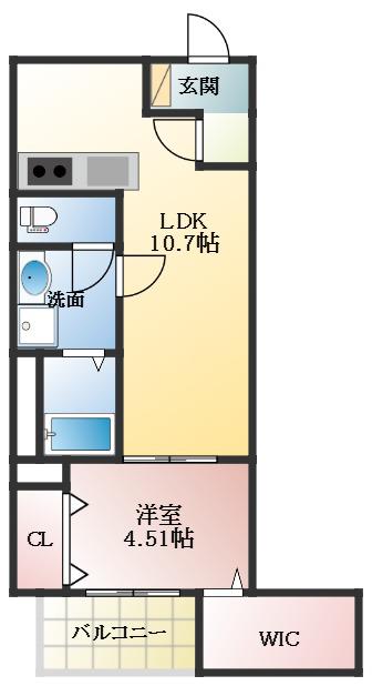 FSTYLE高見の里2号館(1LDK/2階)の間取り写真