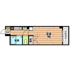 ウインライフ藤井寺(1K/1階)の間取り写真